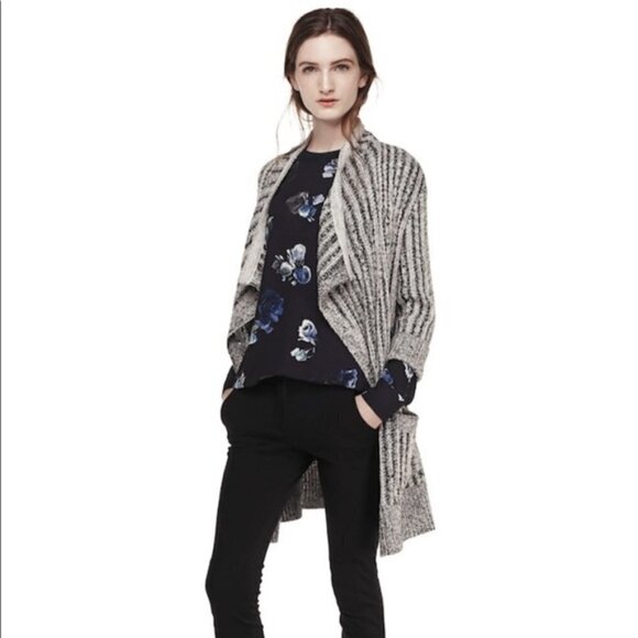 Thakoon for Nation Design Chunky Drape Front Cardigan Sweater Size Small - Picture 1 of 8